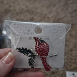 Red Cardinal Brooch
